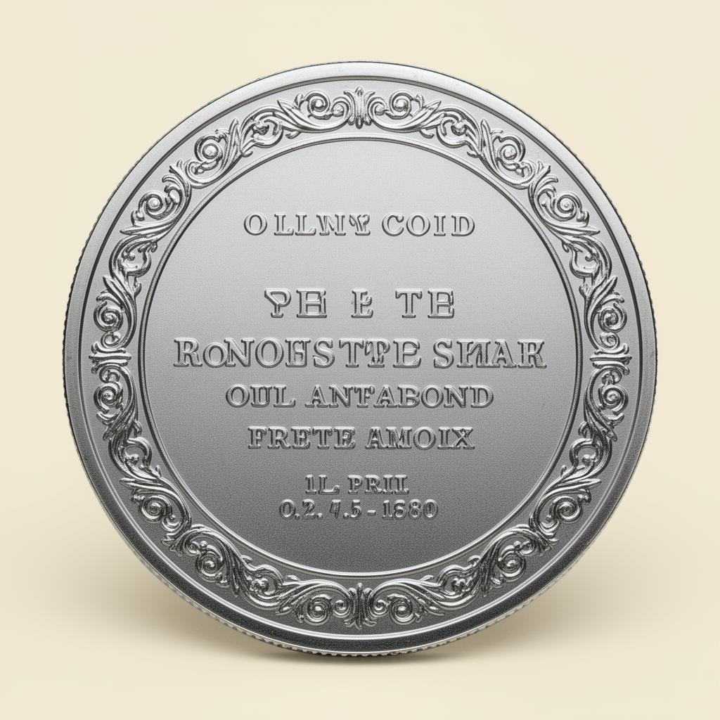 Laser Engraved Commemorative Coin